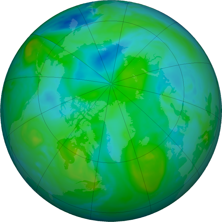 Arctic ozone map for 23 August 2016